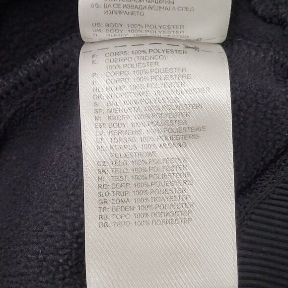 Adidas 1/4-Zip Track Jacket 2XL/3XL 26x33 Black Sleeve-Stripes - Picture 7 of 16